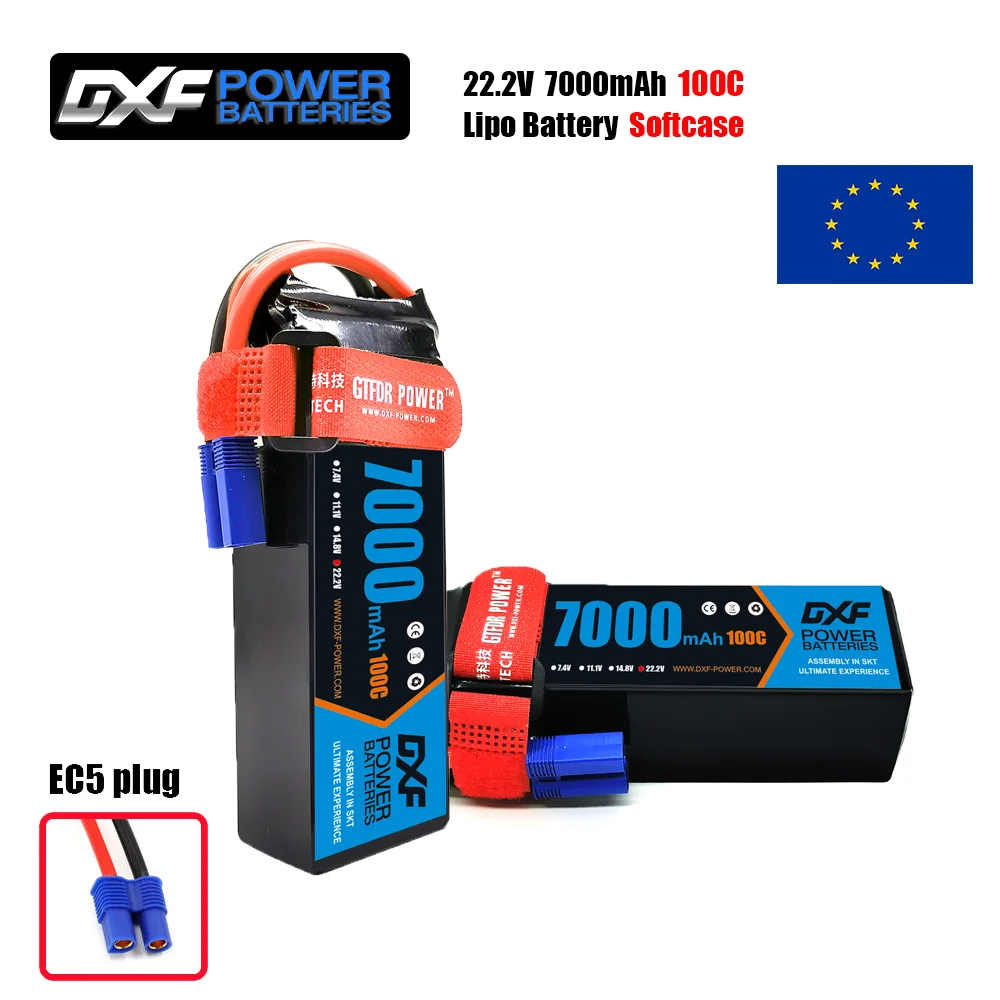 DXF 6S Lipo แบตเตอรี่ 22.2V 70 - 6S Lipo Battery 22.2V 5000Mah บทวิจารณ์และราคา