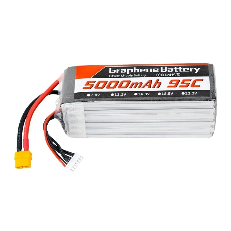 แบตเตอรี่ LiPo กราฟีนสำหรับโดร - 6S Lipo Battery 22.2V 5000Mah บทวิจารณ์และราคา
