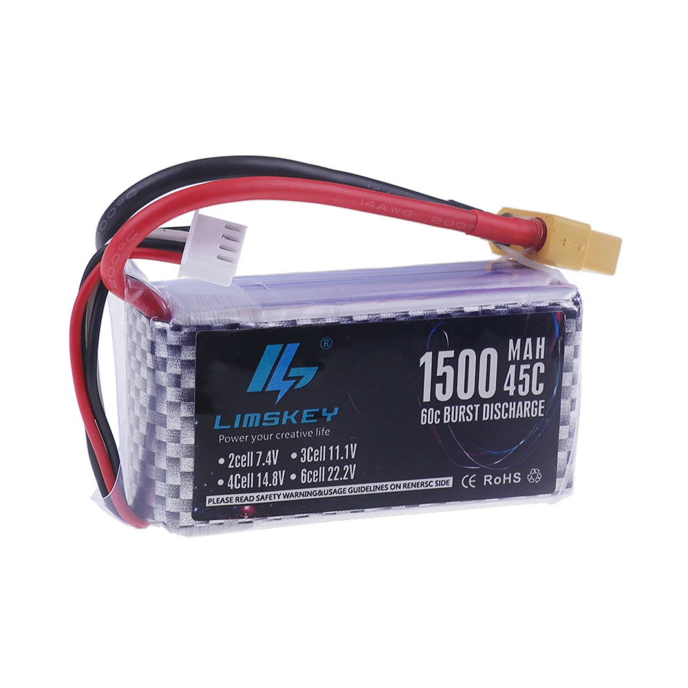แบตเตอรี่ลิโพ 2S 3S 4S 6S 1500 - 4S Lipo Battery 14.8V 6000Mah บทวิจารณ์และราคา